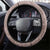 Polynesia Hammerhead Shark Tattoo With Plumeria Lei Steering Wheel Cover