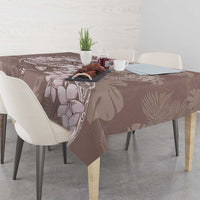 Polynesia Hammerhead Shark Tattoo With Plumeria Lei Tablecloth