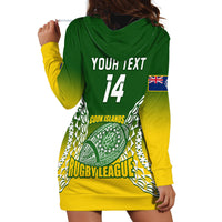 Personalised Cook Islands Rugby Hoodie Dress Pacific Go The Kukis Gradient Style LT14 - Polynesian Pride