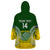 Personalised Cook Islands Rugby Wearable Blanket Hoodie Pacific Go The Kukis Gradient Style LT14 - Polynesian Pride