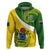 Custom Cook Islands Rugby Hoodie Pacific Go The Kukis Sporty Style LT14 Pullover Hoodie Green - Polynesian Pride