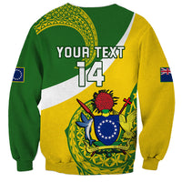 Personalised Cook Islands Rugby Sweatshirt Pacific Go The Kukis Sporty Style LT14 - Polynesian Pride