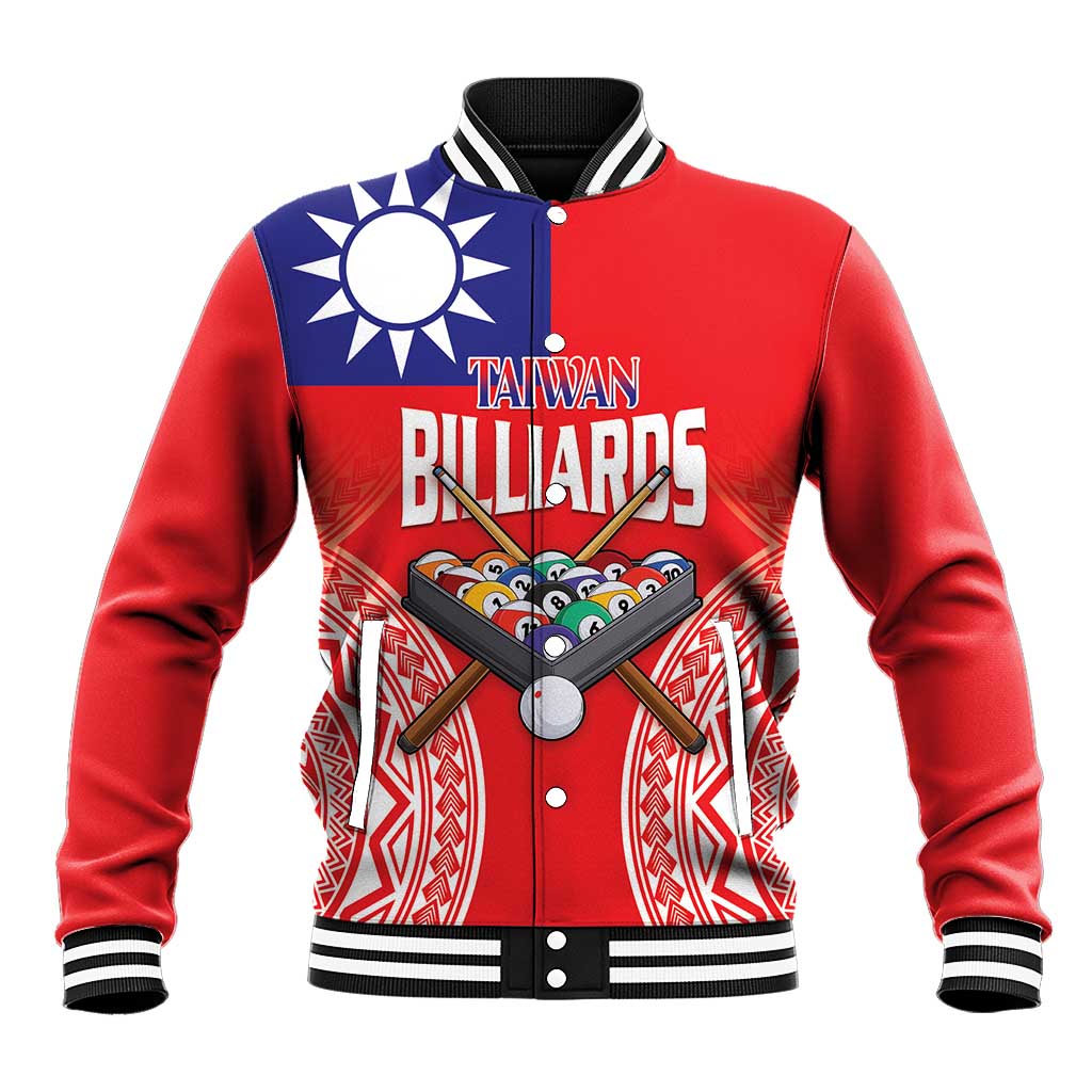 Personalised Taiwan Billiards Baseball Jacket Eight-ball Pool Polynesia Tattoo - Polynesian Pride