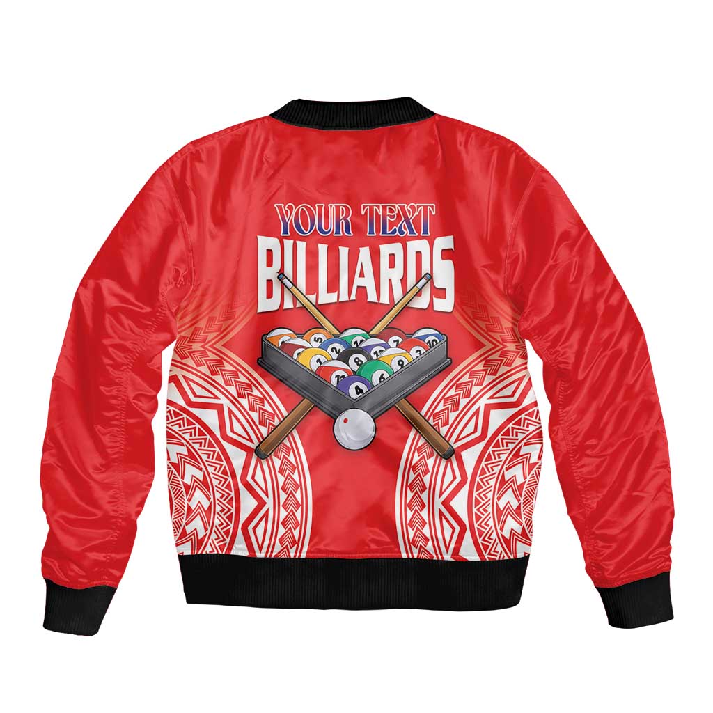 Personalised Taiwan Billiards Bomber Jacket Eight-ball Pool Polynesia Tattoo - Polynesian Pride
