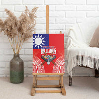 Personalised Taiwan Billiards Canvas Wall Art Eight-ball Pool Polynesia Tattoo - Polynesian Pride