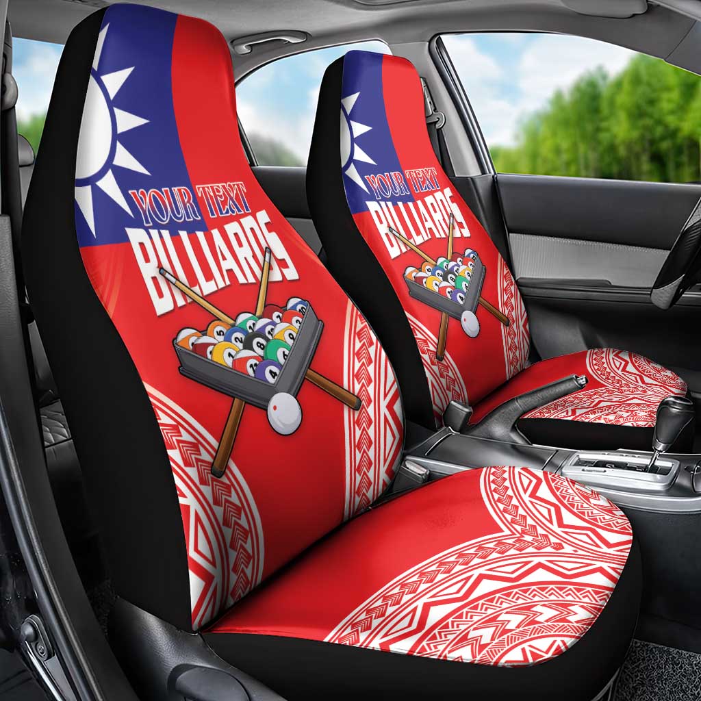Personalised Taiwan Billiards Car Seat Cover Eight-ball Pool Polynesia Tattoo - Polynesian Pride