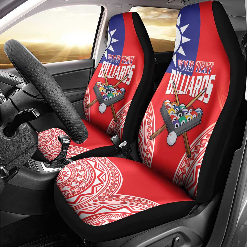 Personalised Taiwan Billiards Car Seat Cover Eight-ball Pool Polynesia Tattoo - Polynesian Pride
