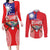 Personalised Taiwan Billiards Couples Matching Long Sleeve Bodycon Dress and Long Sleeve Button Shirt Eight-ball Pool Polynesia Tattoo - Polynesian Pride