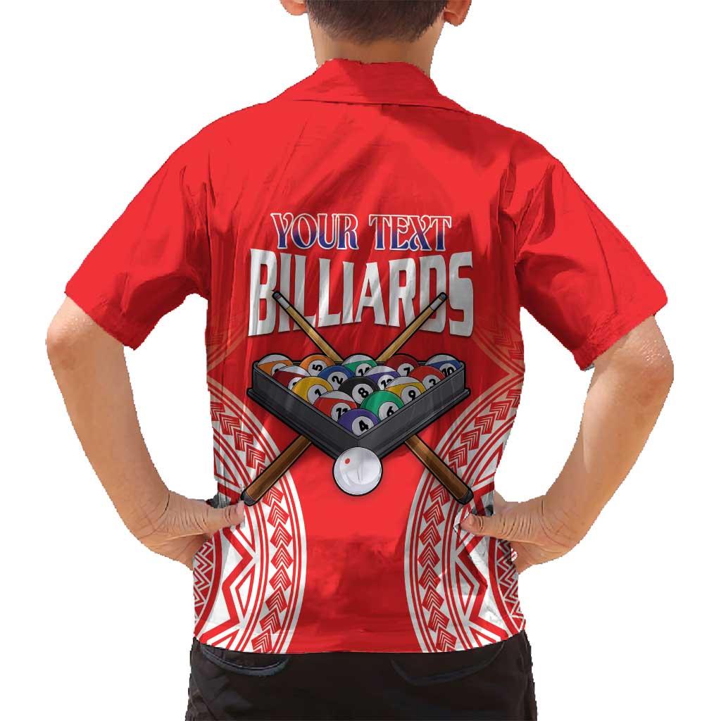 Personalised Taiwan Billiards Family Matching Long Sleeve Bodycon Dress and Hawaiian Shirt Eight-ball Pool Polynesia Tattoo - Polynesian Pride