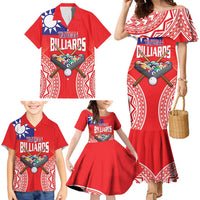 Personalised Taiwan Billiards Family Matching Mermaid Dress and Hawaiian Shirt Eight-ball Pool Polynesia Tattoo - Polynesian Pride