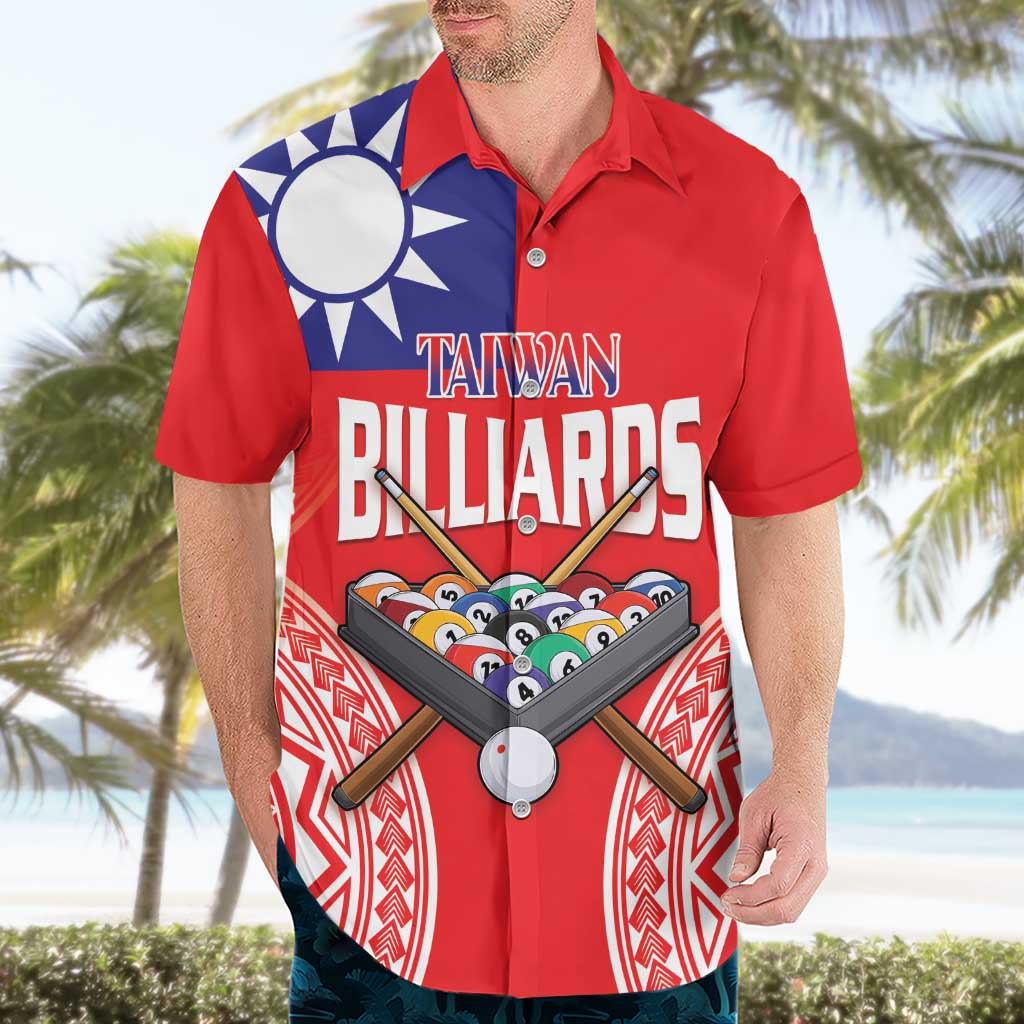 Personalised Taiwan Billiards Hawaiian Shirt Eight-ball Pool Polynesia Tattoo - Polynesian Pride