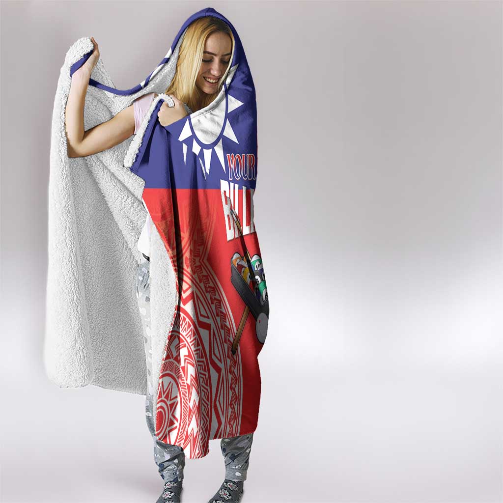 Personalised Taiwan Billiards Hooded Blanket Eight-ball Pool Polynesia Tattoo - Polynesian Pride