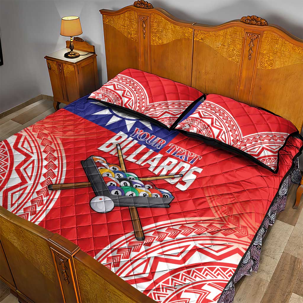 Personalised Taiwan Billiards Quilt Bed Set Eight-ball Pool Polynesia Tattoo - Polynesian Pride