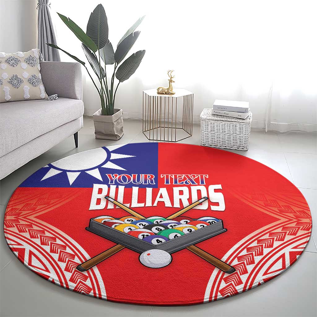 Personalised Taiwan Billiards Round Carpet Eight-ball Pool Polynesia Tattoo - Polynesian Pride