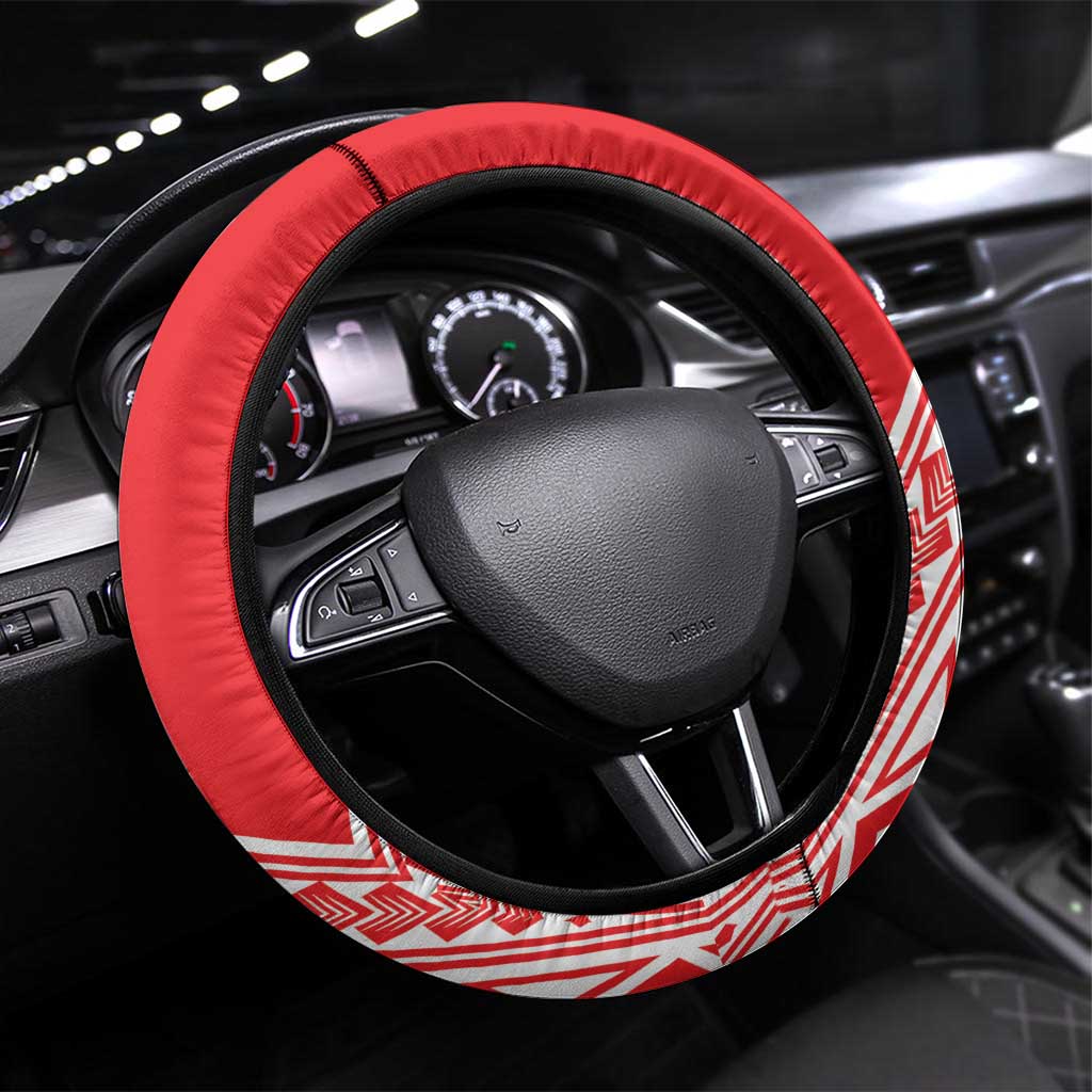 Taiwan Billiards Steering Wheel Cover Eight-ball Pool Polynesia Tattoo - Polynesian Pride