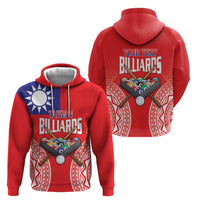 Personalised Taiwan Billiards Zip Hoodie Eight-ball Pool Polynesia Tattoo - Polynesian Pride