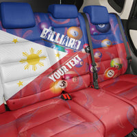 Personalised Philippines Billiards Back Car Seat Cover Cue With Balls Flag Style - Polynesian Pride