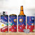 Personalised Philippines Billiards 4 in 1 Can Cooler Tumbler Cue With Balls Flag Style - Polynesian Pride