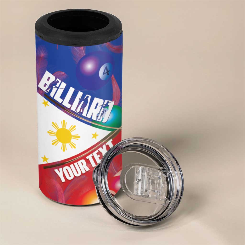Personalised Philippines Billiards 4 in 1 Can Cooler Tumbler Cue With Balls Flag Style - Polynesian Pride