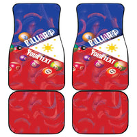 Personalised Philippines Billiards Car Mats Cue With Balls Flag Style - Polynesian Pride