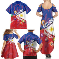 Personalised Philippines Billiards Family Matching Summer Maxi Dress and Hawaiian Shirt Cue With Balls Flag Style - Polynesian Pride