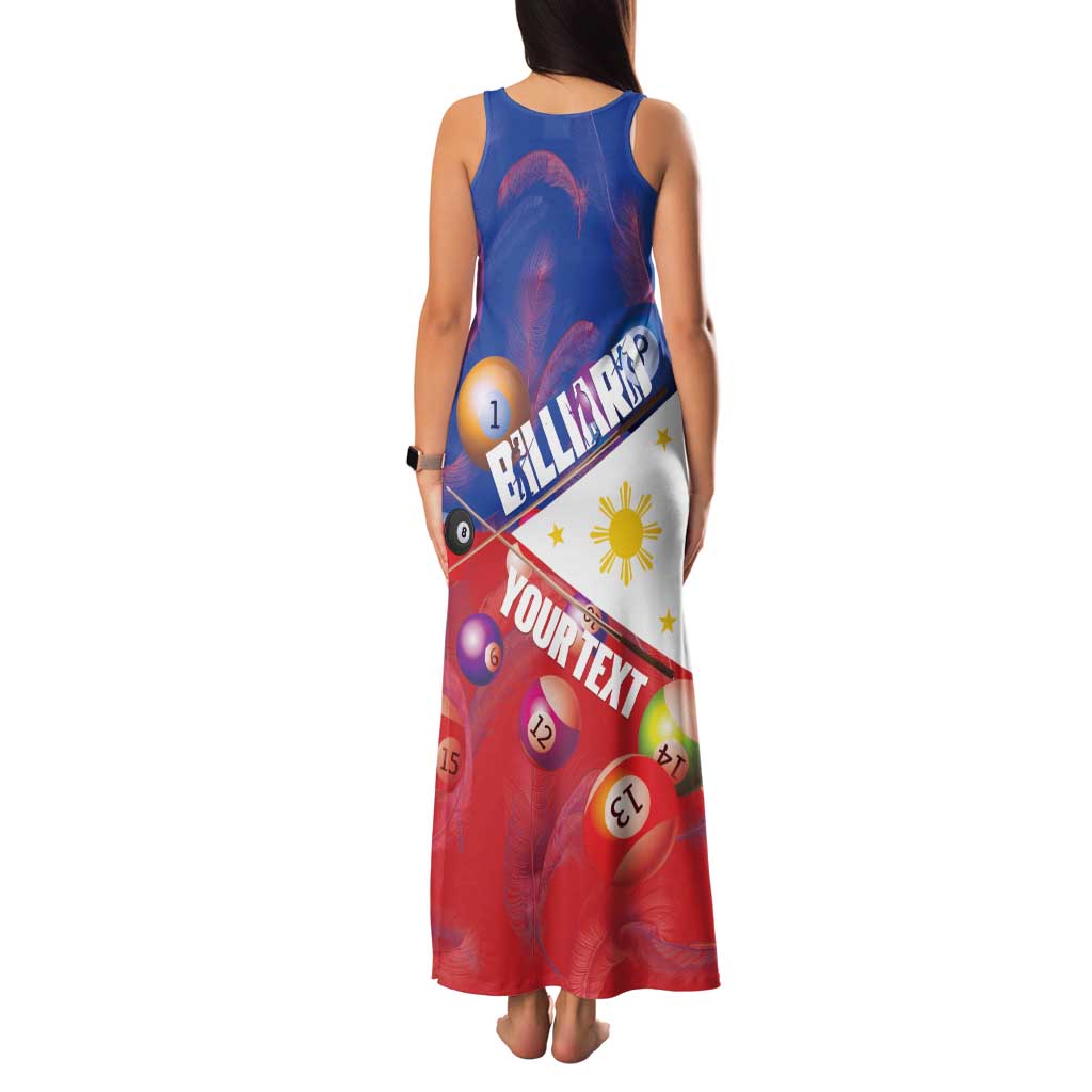 Personalised Philippines Billiards Family Matching Tank Maxi Dress and Hawaiian Shirt Cue With Balls Flag Style - Polynesian Pride