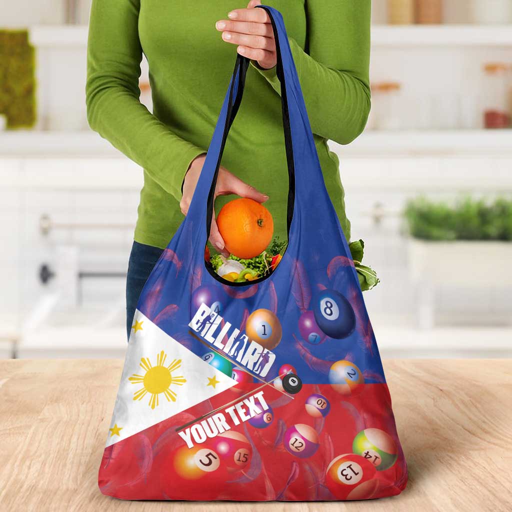 Personalised Philippines Billiards Grocery Bag Cue With Balls Flag Style - Polynesian Pride