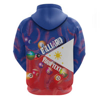 Personalised Philippines Billiards Hoodie Cue With Balls Flag Style - Polynesian Pride