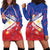 Personalised Philippines Billiards Hoodie Dress Cue With Balls Flag Style - Polynesian Pride