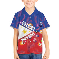 Personalised Philippines Billiards Kid Hawaiian Shirt Cue With Balls Flag Style - Polynesian Pride