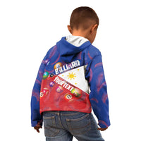 Personalised Philippines Billiards Kid Hoodie Cue With Balls Flag Style - Polynesian Pride