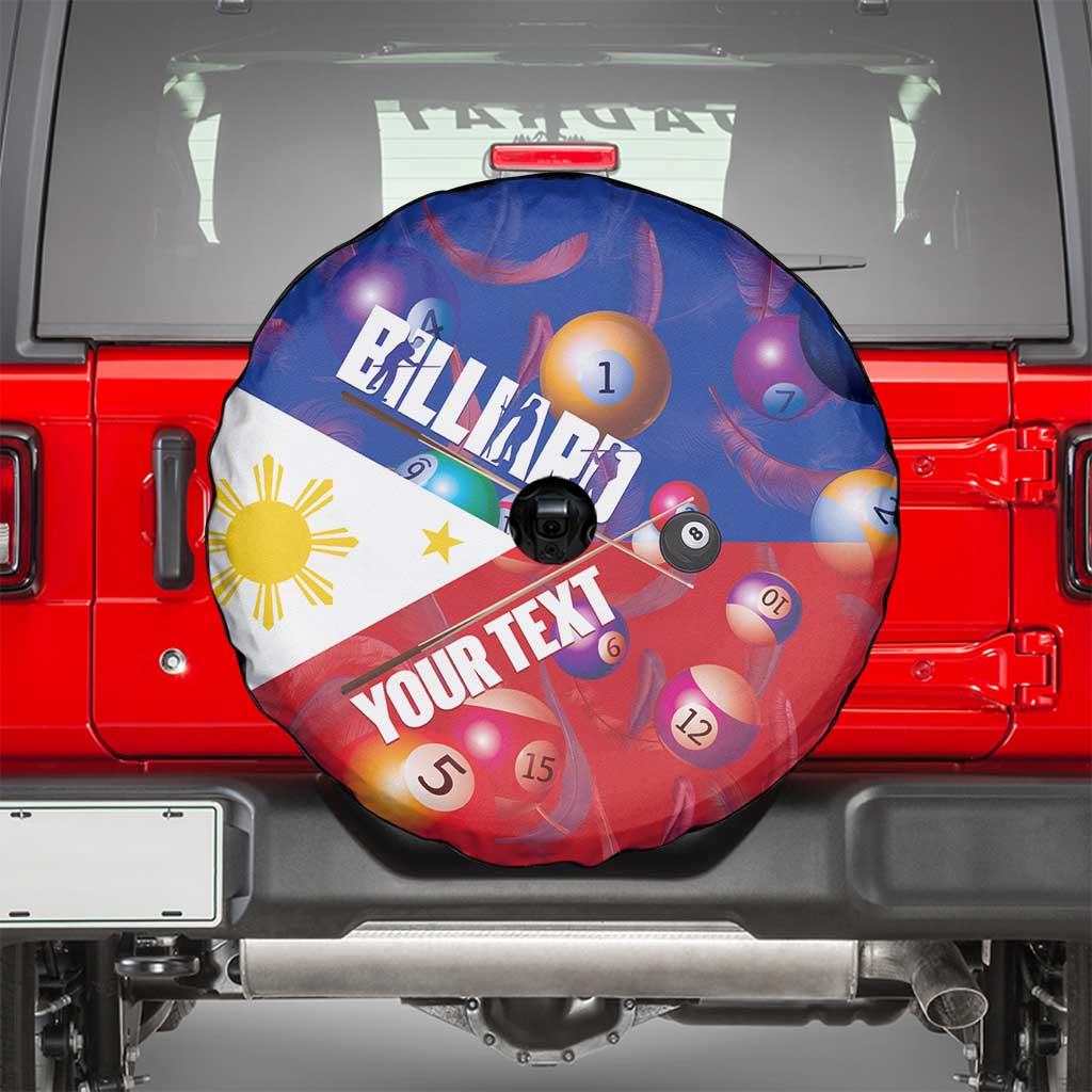 Personalised Philippines Billiards Spare Tire Cover Cue With Balls Flag Style - Polynesian Pride