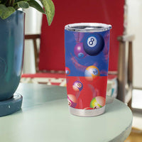 Personalised Philippines Billiards Tumbler Cup Cue With Balls Flag Style - Polynesian Pride