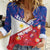 Personalised Philippines Billiards Women Casual Shirt Cue With Balls Flag Style - Polynesian Pride