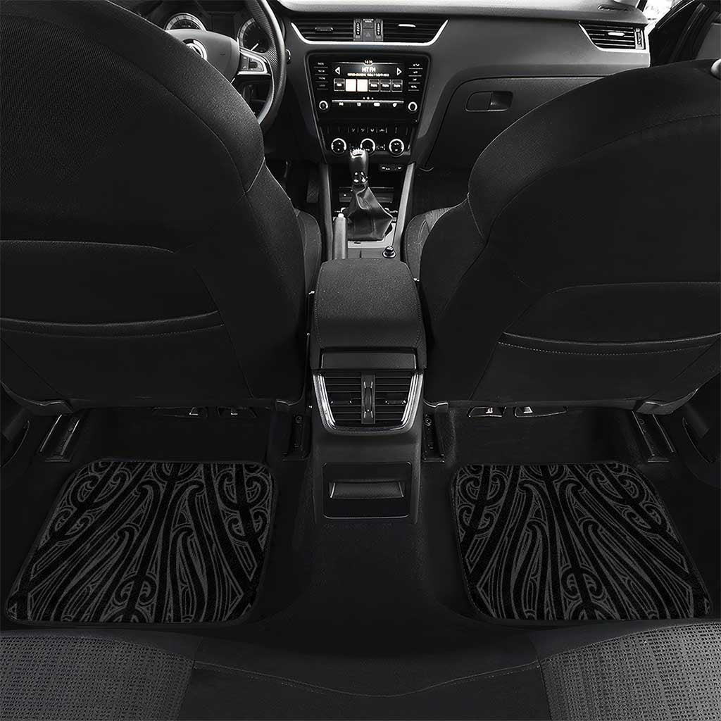 Personalised New Zealand Billiards Car Mats Maori Fern On Fire 8 Ball - Polynesian Pride