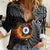 Personalised New Zealand Billiards Women Casual Shirt Maori Fern On Fire 8 Ball - Polynesian Pride
