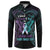Suicide Awareness Memorial Button Sweatshirt I Wear Purple and Teal For Someone I Miss - Polynesian Pride