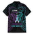 Suicide Awareness Memorial Family Matching Off The Shoulder Long Sleeve Dress and Hawaiian Shirt I Wear Purple and Teal For Someone I Miss - Polynesian Pride
