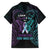 Suicide Awareness Memorial Family Matching Short Sleeve Bodycon Dress and Hawaiian Shirt I Wear Purple and Teal For Someone I Miss - Polynesian Pride