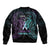Suicide Awareness Memorial Sleeve Zip Bomber Jacket I Wear Purple and Teal For Someone I Miss - Polynesian Pride