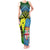 Malampa Fiji Day Tank Maxi Dress Together We Grow Proud Polynesian Tapa Artsy LT14 Women Blue - Polynesian Pride