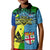 Custom Malampa Fiji Day Kid Polo Shirt Together We Grow Proud Polynesian Tapa Artsy LT14 Kid Blue - Polynesian Pride