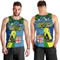 Custom Malampa Fiji Day Men Tank Top Together We Grow Proud Polynesian Tapa Artsy LT14 - Polynesian Pride