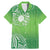Polynesia Depression Awareness Family Matching Mermaid Dress and Hawaiian Shirt Sunflower Green Ribbons Polynesian Tattoo