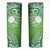 Polynesia Depression Awareness Skinny Tumbler Sunflower Green Ribbons Polynesian Tattoo