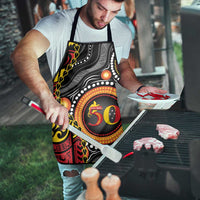 Celebrating 50 Years Papua New Guinea Apron Aboriginal Mix Papuan Pattern - Polynesian Pride