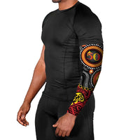 Celebrating 50 Years Papua New Guinea Arm Sleeves Aboriginal Mix Papuan Pattern - Polynesian Pride