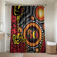 Celebrating 50 Years Papua New Guinea Bathroom Set Aboriginal Mix Papuan Pattern - Polynesian Pride