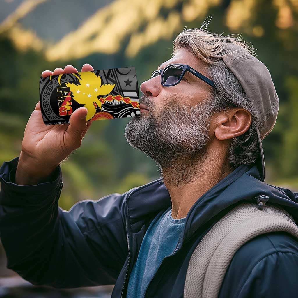 Celebrating 50 Years Papua New Guinea 4 in 1 Can Cooler Tumbler Aboriginal Mix Papuan Pattern - Polynesian Pride