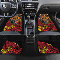 Celebrating 50 Years Papua New Guinea Car Mats Aboriginal Mix Papuan Pattern - Polynesian Pride